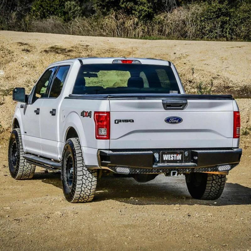 Westin 15-20 Ford F-150 HDX Bandit Rear Bumper - Black - Back View