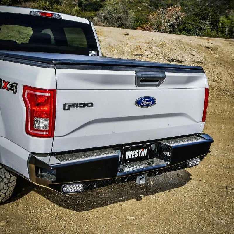 Westin 15-20 Ford F-150 HDX Bandit Rear Bumper - Black - Installation View