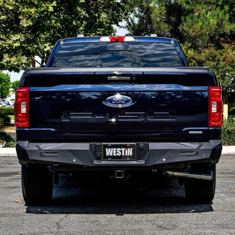 Westin 15-20 Ford F-150 Pro-Series Rear Bumper - Textured Black - Back View