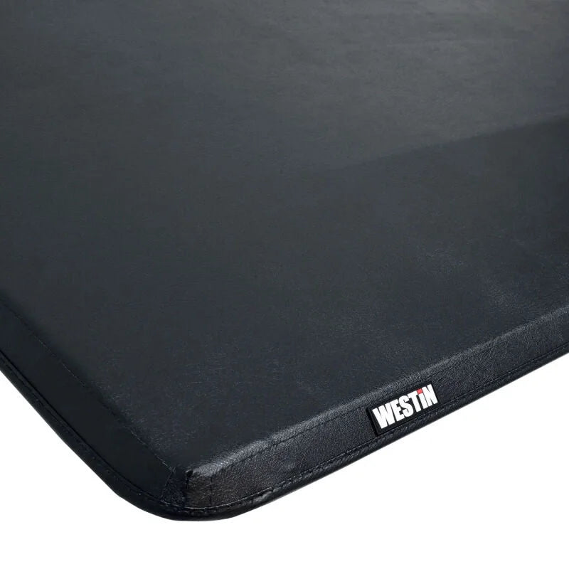 Westin 15-21 F-150 Standard Short Bed 8ft. Soft Tri-Fold Tonneau Cover - Black - Side View