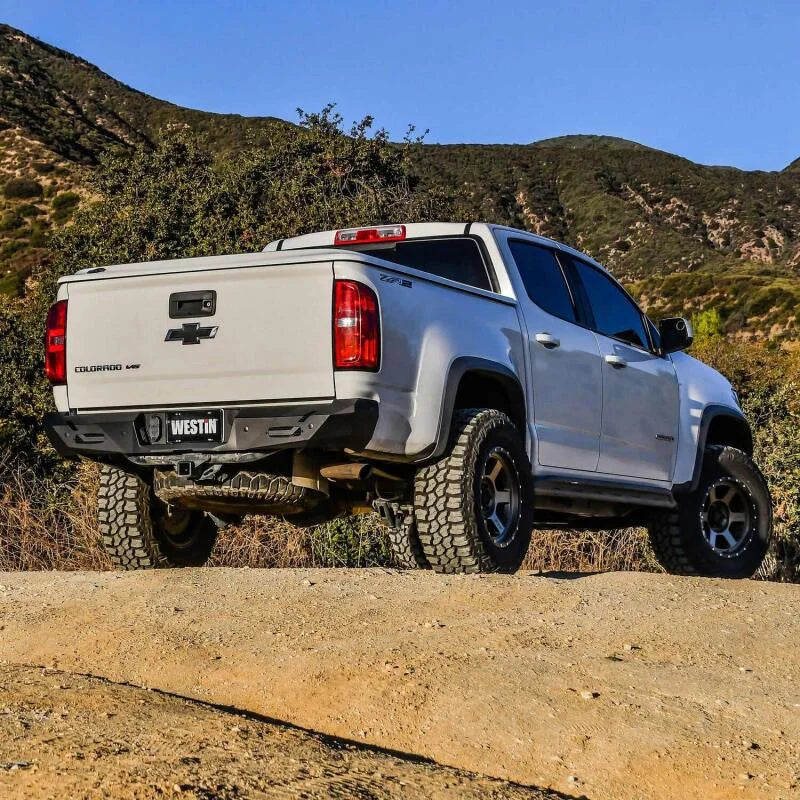 Westin 15-22 Chevrolet/GMC Colorado/Canyon Pro-Series Rear Bumper - Textured Black - Installation View