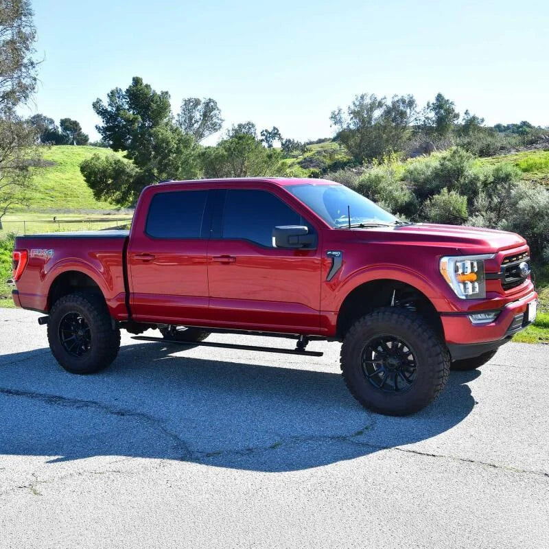Westin 15-23 Ford F-150 SuperCrew / 17-23 F-250/350 CrewCab Pro-e Running Boards - Tex. Blk - Installation View