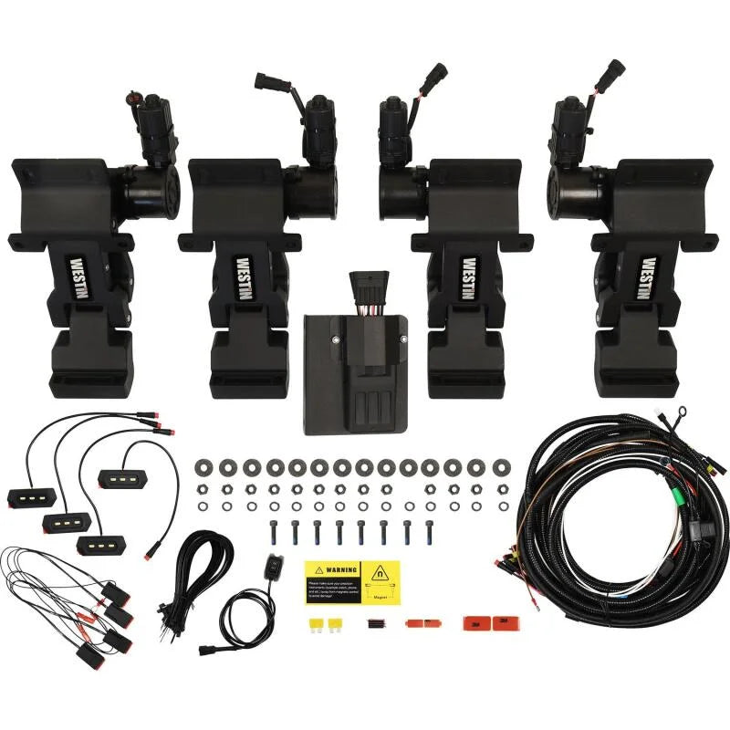 Westin 15-25 Ford F150 Super Cab Pro-e Electric Running Boards - Textured Black - Side View