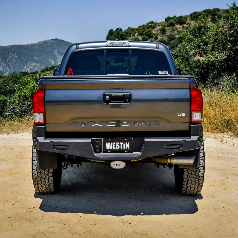 Westin 16-20 Toyota Tacoma Pro-Series Rear Bumper - Textured Black - Back View