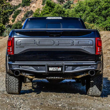 Load image into Gallery viewer, Westin 17-20 Ford F-150 Raptor Outlaw Rear Bumper - Tex. Blk - Installation View
