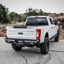 Load image into Gallery viewer, Westin 17-20 Ford F-250/350 Pro-Series Rear Bumper - Textured Black - Installation View
