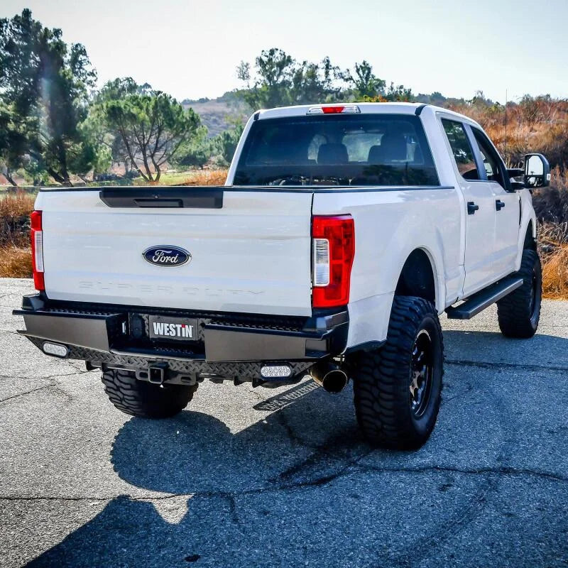 Westin 17-21 Ford F-250/350 HDX Bandit Rear Bumper - Black - Back View