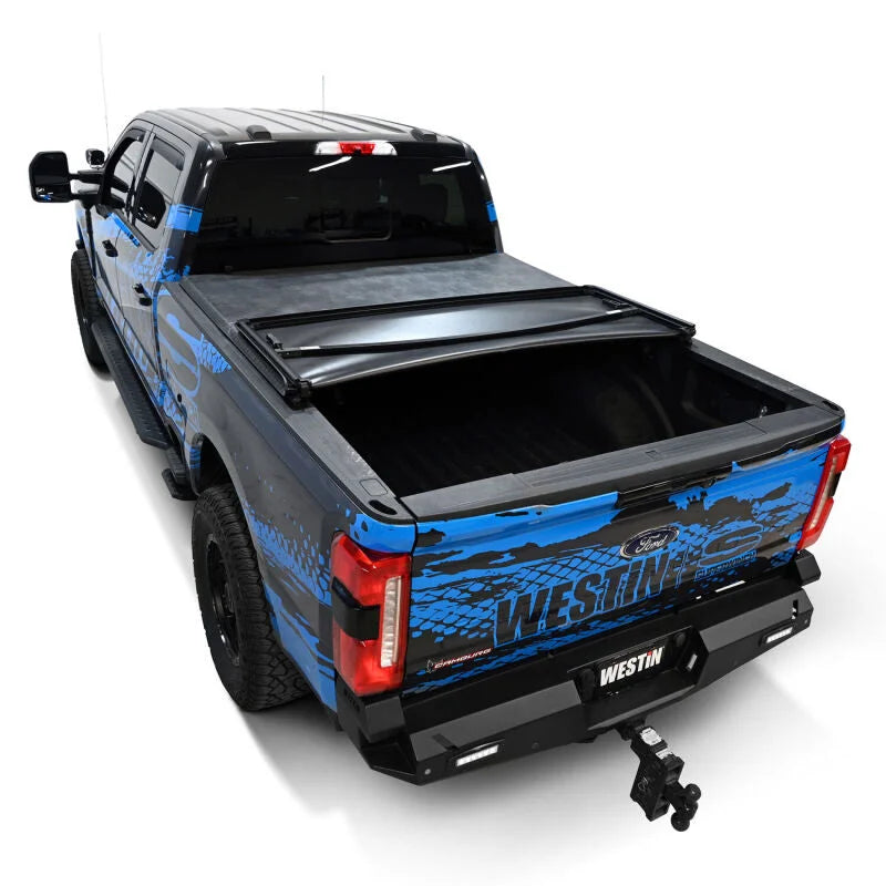 Westin 17-24 Ford F-250/350 Super Duty 6.75ft. Bed Soft Tri-Fold Tonneau Cover - Black - Additional View 11