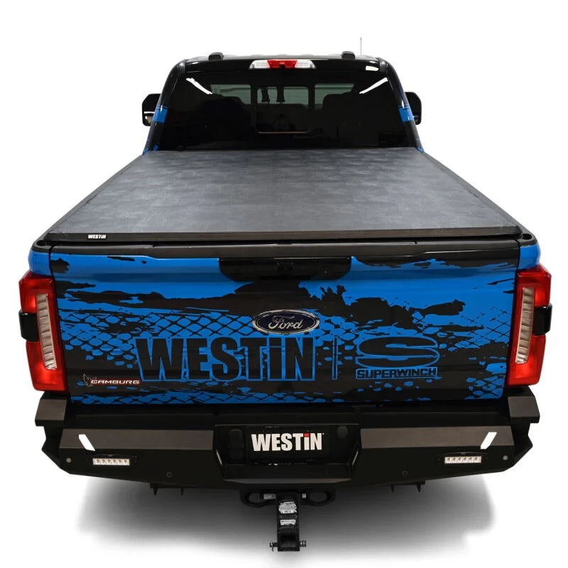 Westin 17-24 Ford F-250/350 Super Duty 6.75ft. Bed Soft Tri-Fold Tonneau Cover - Black - Additional View 13