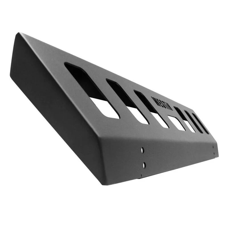 Westin 18-19 Jeep Wrangler JL Front Bumper Skid Plate - Textured Black - Installation View