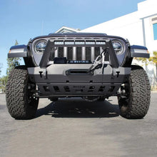 Load image into Gallery viewer, Westin 18-19 Jeep Wrangler JL Stubby Front Bumper - Textured Black - Installation View