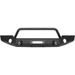 Load image into Gallery viewer, Westin 18-19 Jeep Wrangler JL WJ2 Full Width Front Bumper w/Bull Bar Textured Black - Main Product View