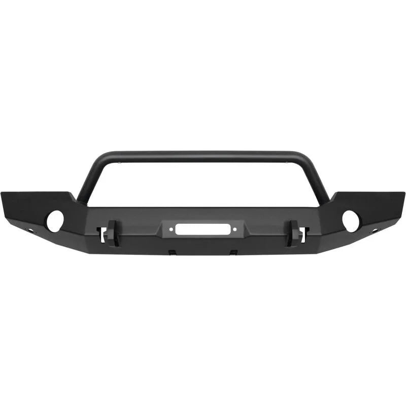 Westin 18-19 Jeep Wrangler JL WJ2 Full Width Front Bumper w/Bull Bar Textured Black - Main Product View