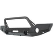 Load image into Gallery viewer, Westin 18-19 Jeep Wrangler JL WJ2 Full Width Front Bumper w/Bull Bar Textured Black - Side View