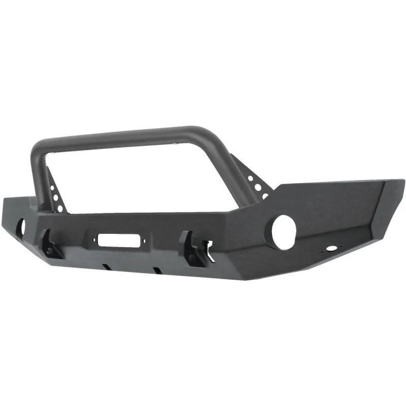 Westin 18-19 Jeep Wrangler JL WJ2 Full Width Front Bumper w/Bull Bar Textured Black - Side View