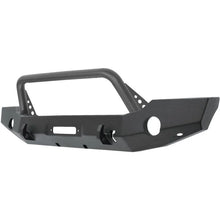 Load image into Gallery viewer, Westin 18-19 Jeep Wrangler JL WJ2 Full Width Front Bumper w/Bull Bar Textured Black - Side View