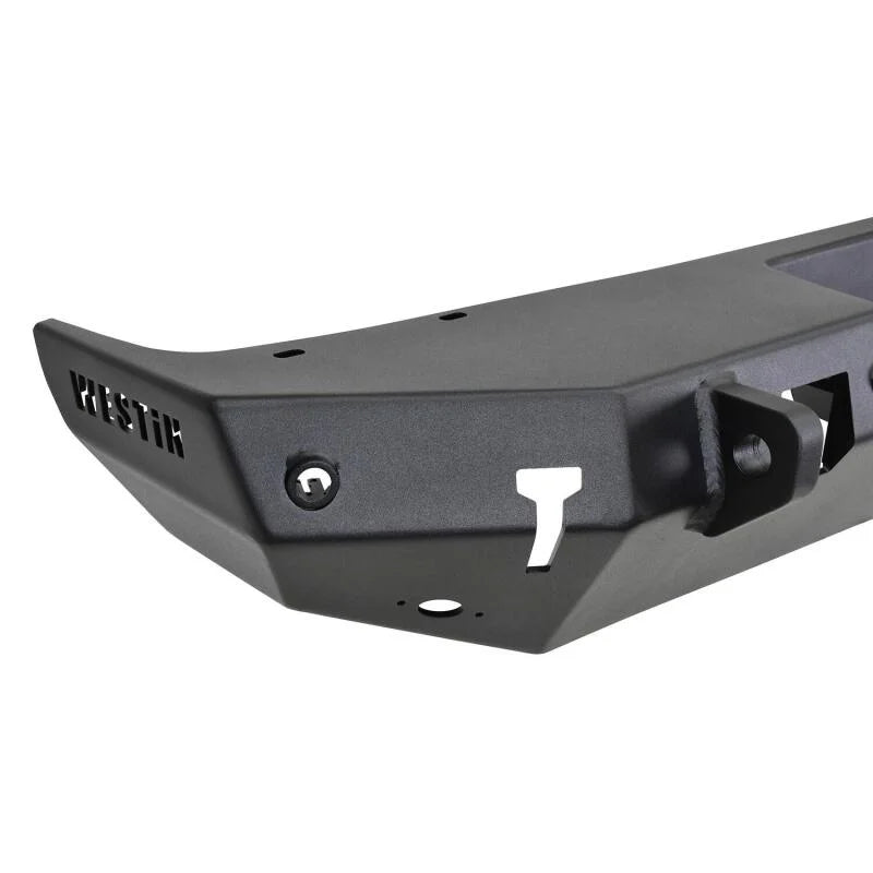 Westin 18-19 Jeep Wrangler JL WJ2 Rear Bumper w/  Sensors (Excl. Wrangler JK) - Textured Black - Side View