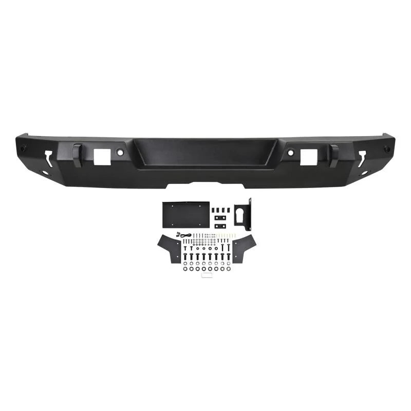 Westin 18-19 Jeep Wrangler JL WJ2 Rear Bumper w/  Sensors (Excl. Wrangler JK) - Textured Black - Installation View