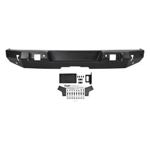 Load image into Gallery viewer, Westin 18-19 Jeep Wrangler JL WJ2 Rear Bumper w/  Sensors (Excl. Wrangler JK) - Textured Black - Installation View