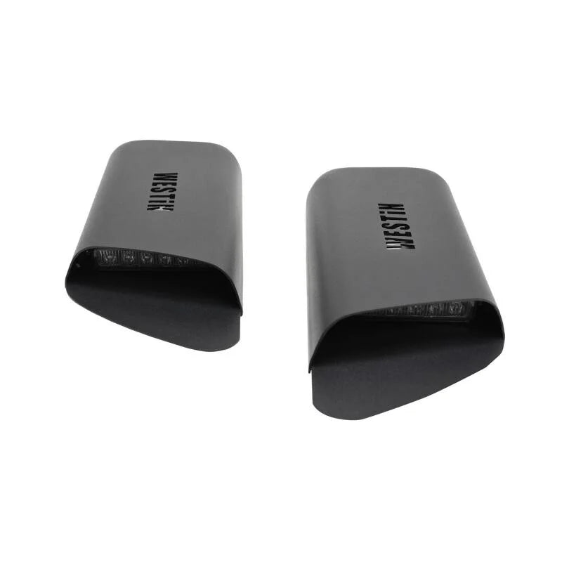 Westin 18-20 Jeep Wrangler JL 2dr LED Hood Scoops - Textured Black - Side View