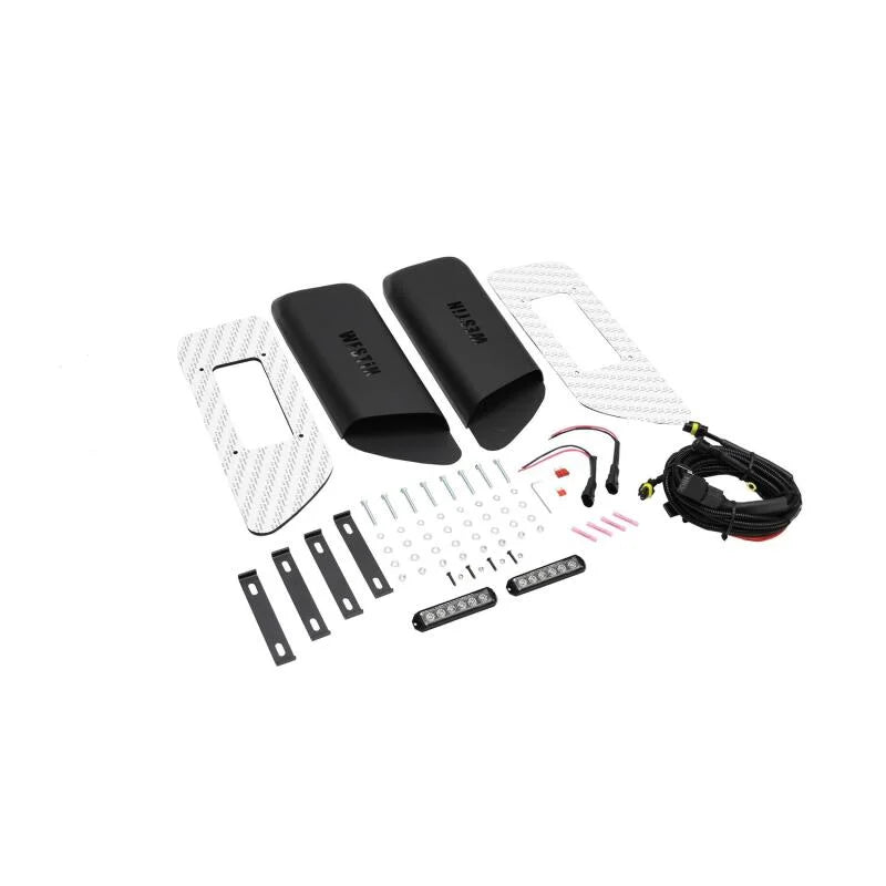 Westin 18-20 Jeep Wrangler JL 2dr LED Hood Scoops - Textured Black - Additional View 11