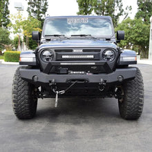 Load image into Gallery viewer, Westin 18-20 Jeep Wrangler WJ2 Full Width Front Bumper w/LED Light Bar Mount Textured Black - Additional View 6