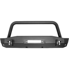 Load image into Gallery viewer, Westin 18-22 Jeep Wrangler JL / 20-22 Gladiator WJ2 Stubby Front Bumper w/Bull Bar - Tex. Blk - Main Product View