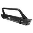 Load image into Gallery viewer, Westin 18-22 Jeep Wrangler JL / 20-22 Gladiator WJ2 Stubby Front Bumper w/Bull Bar - Tex. Blk - Side View