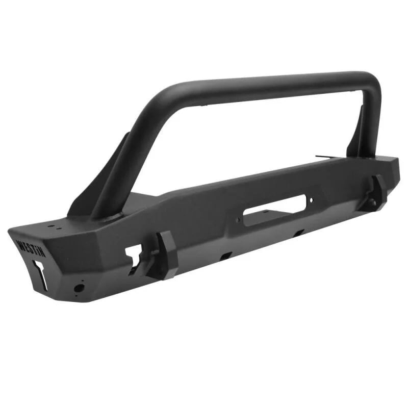 Westin 18-22 Jeep Wrangler JL / 20-22 Gladiator WJ2 Stubby Front Bumper w/Bull Bar - Tex. Blk - Additional View 5