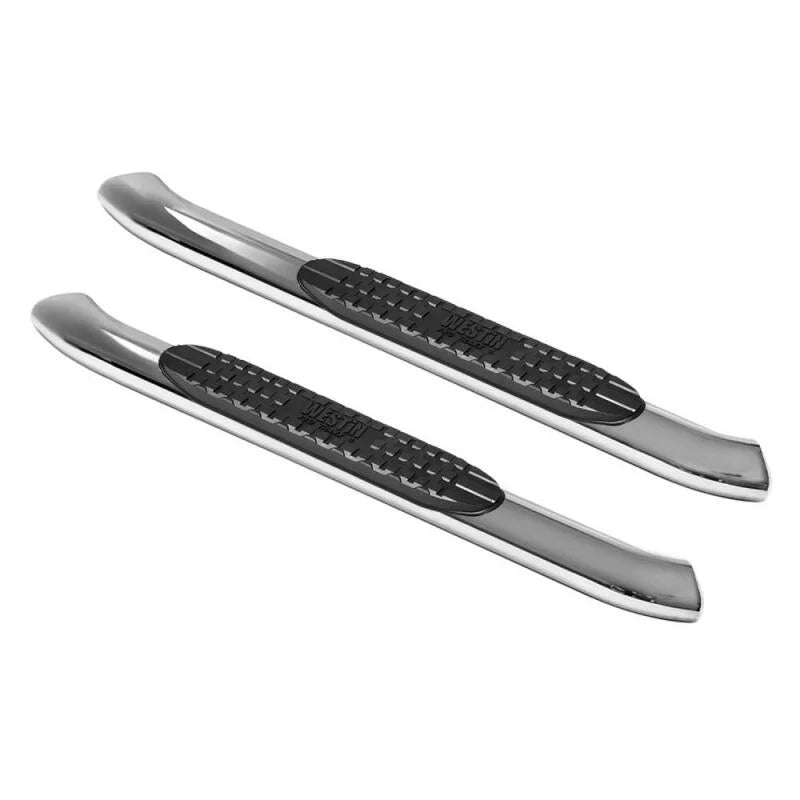 Westin 18-22 Jeep Wrangler JL 2dr PRO TRAXX 4 Oval Nerf Step Bars - SS - Side View