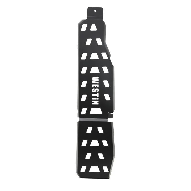 Westin 18-22 Jeep Wrangler JLU 4dr. (Excl. 4xe) Gas Tank Skid Plate - Tex. Blk - Main Product View