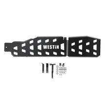 Load image into Gallery viewer, Westin 18-22 Jeep Wrangler JLU 4dr. (Excl. 4xe) Gas Tank Skid Plate - Tex. Blk - Installation View