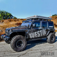Load image into Gallery viewer, Westin 18-22 Jeep Wrangler JLU 4dr R5 Nerf Step Bars - Tex. Blk - Side View