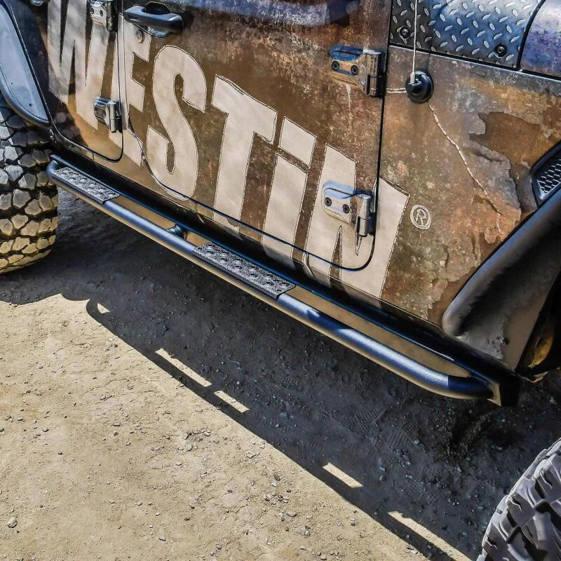 Westin 18-23 Jeep Wrangler JL Unlimited 4dr Rock Slider - Textured Black - Additional View 5