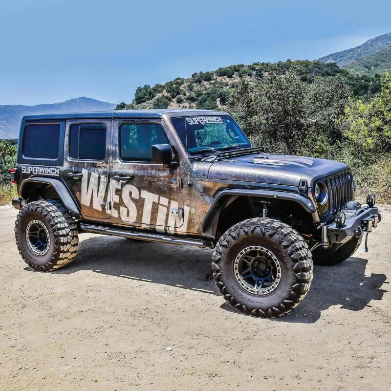 Westin 18-23 Jeep Wrangler JL Unlimited 4dr Rock Slider - Textured Black - Additional View 7