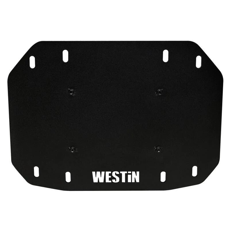 Westin 18-25 Wrangler JL Spare Tire Delete Plate - Tex. Blk - Side View