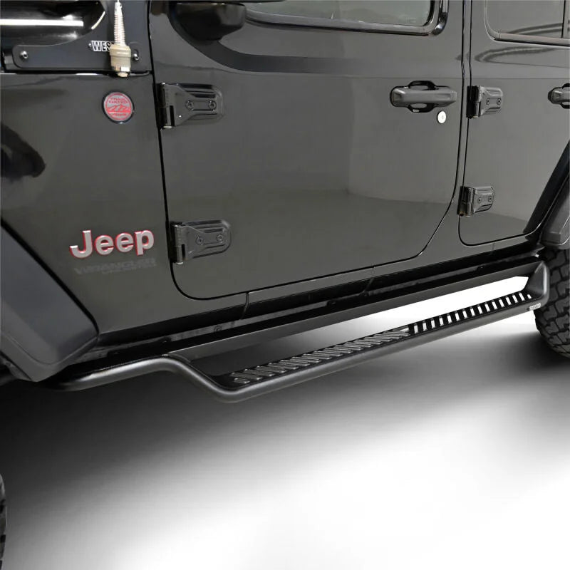 Westin 18-26 Jeep Wrangler 4dr Outlaw Drop Running Boards - Tex. Blk - Additional View 7