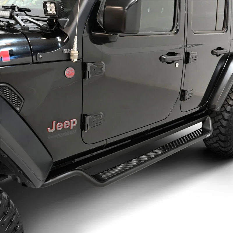 Westin 18-26 Jeep Wrangler 4dr Outlaw Drop Running Boards - Tex. Blk - Additional View 9