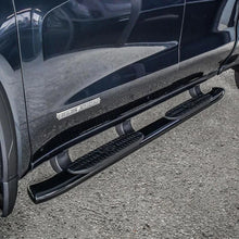 Load image into Gallery viewer, Westin 19-20 Chevrolet Silverado/GMC Sierra 1500 Double Cab PRO TRAXX 5 Oval Nerf Step Bars - Black - Side View