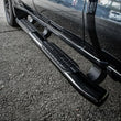 Load image into Gallery viewer, Westin 19-20 Chevrolet Silverado/GMC Sierra 1500 Double Cab PRO TRAXX 5 Oval Nerf Step Bars - Black - Installation View