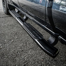 Load image into Gallery viewer, Westin 19-20 Chevrolet Silverado/GMC Sierra 1500 Double Cab PRO TRAXX 5 Oval Nerf Step Bars - Black - Installation View
