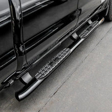 Load image into Gallery viewer, Westin 19-20 Chevrolet/GMC Silverado/Sierra 1500 Double Cab PRO TRAXX 4 Oval Nerf Step Bars - Black - Side View
