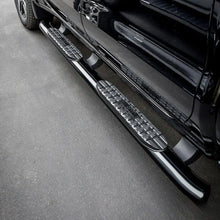 Load image into Gallery viewer, Westin 19-20 Chevrolet/GMC Silverado/Sierra 1500 Double Cab PRO TRAXX 4 Oval Nerf Step Bars - Black - Installation View