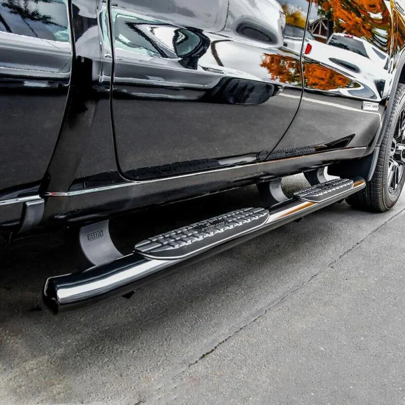 Westin 19-20 Chevrolet/GMC Silverado/Sierra 1500 Double Cab PRO TRAXX 4 Oval Nerf Step Bars - Black - Additional View 5