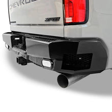 Load image into Gallery viewer, Westin 19-20 Chevy Silverado 1500 HDX Bandit Rear Bumper - Black - Installation View
