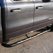Load image into Gallery viewer, Westin 19-20 Ram 1500 Crew Cab E-Series 3 Nerf Step Bars - Black - Back View