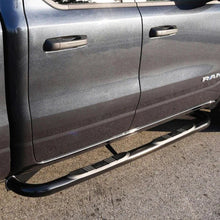Load image into Gallery viewer, Westin 19-20 Ram 1500 Crew Cab E-Series 3 Nerf Step Bars - Black - Back View