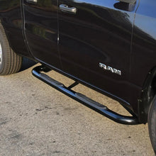 Load image into Gallery viewer, Westin 19-20 Ram 1500 Crew Cab E-Series 3 Nerf Step Bars - Black - Installation View