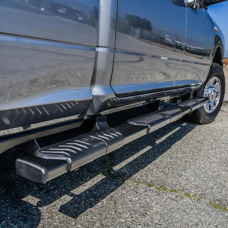 Westin 19-20 Ram 2500/3500 Crew Cab (6.5ft Bed) R5 M-Series W2W Nerf Step Bars - Textured Black - Side View