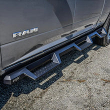 Load image into Gallery viewer, Westin 19-20 Ram 2500/3500 HDX Drop W2W Nerf Step Bars - Textured Black - Installation View